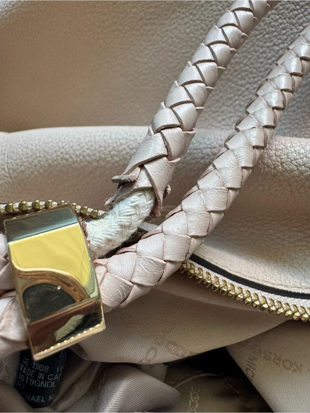 Michael Kors Lexington Taupe Large Shoulder Bag